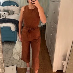Anthropology, suede jump pant suit